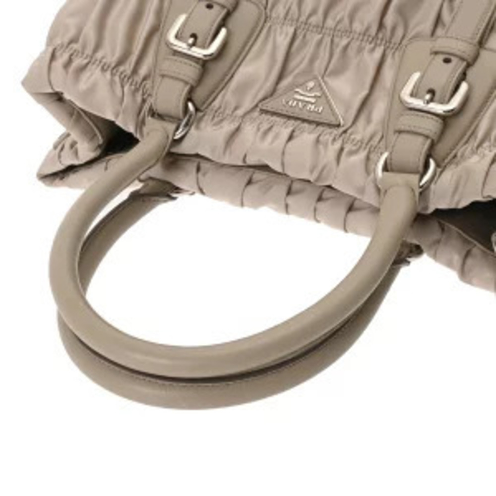 Prada Gaufre Tessuto leather convertible tote Beige Tan - Picture 3 of 9